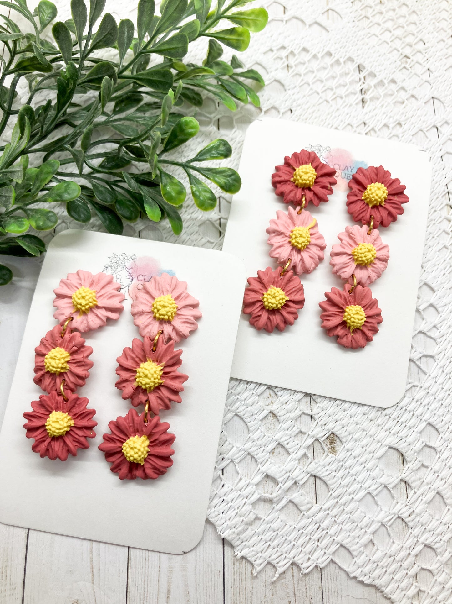 Pink Floral Dangle (Multiple)