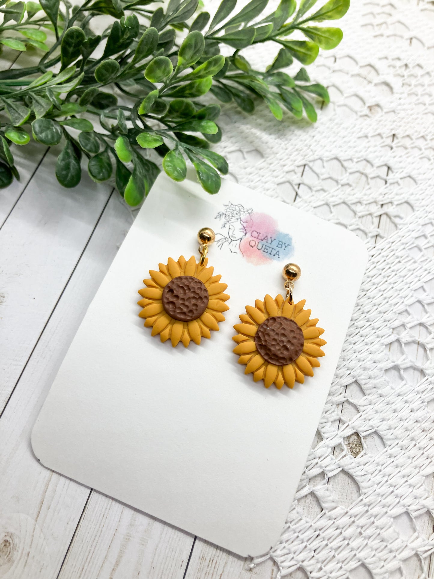 Single Sunflower Earrings