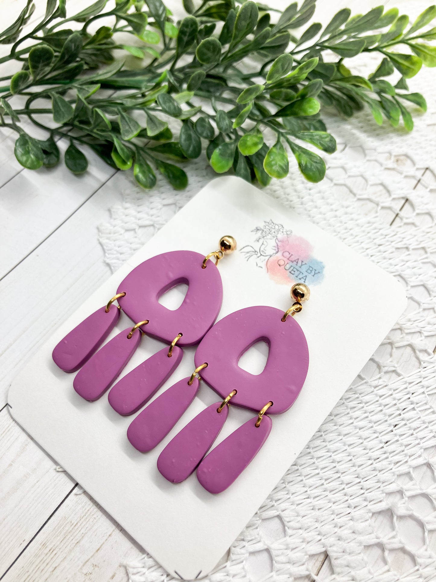 Dark Orchid Earrings