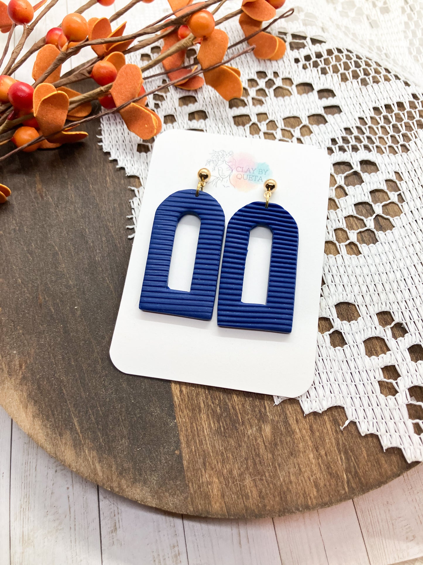 Embossed Window Earrings