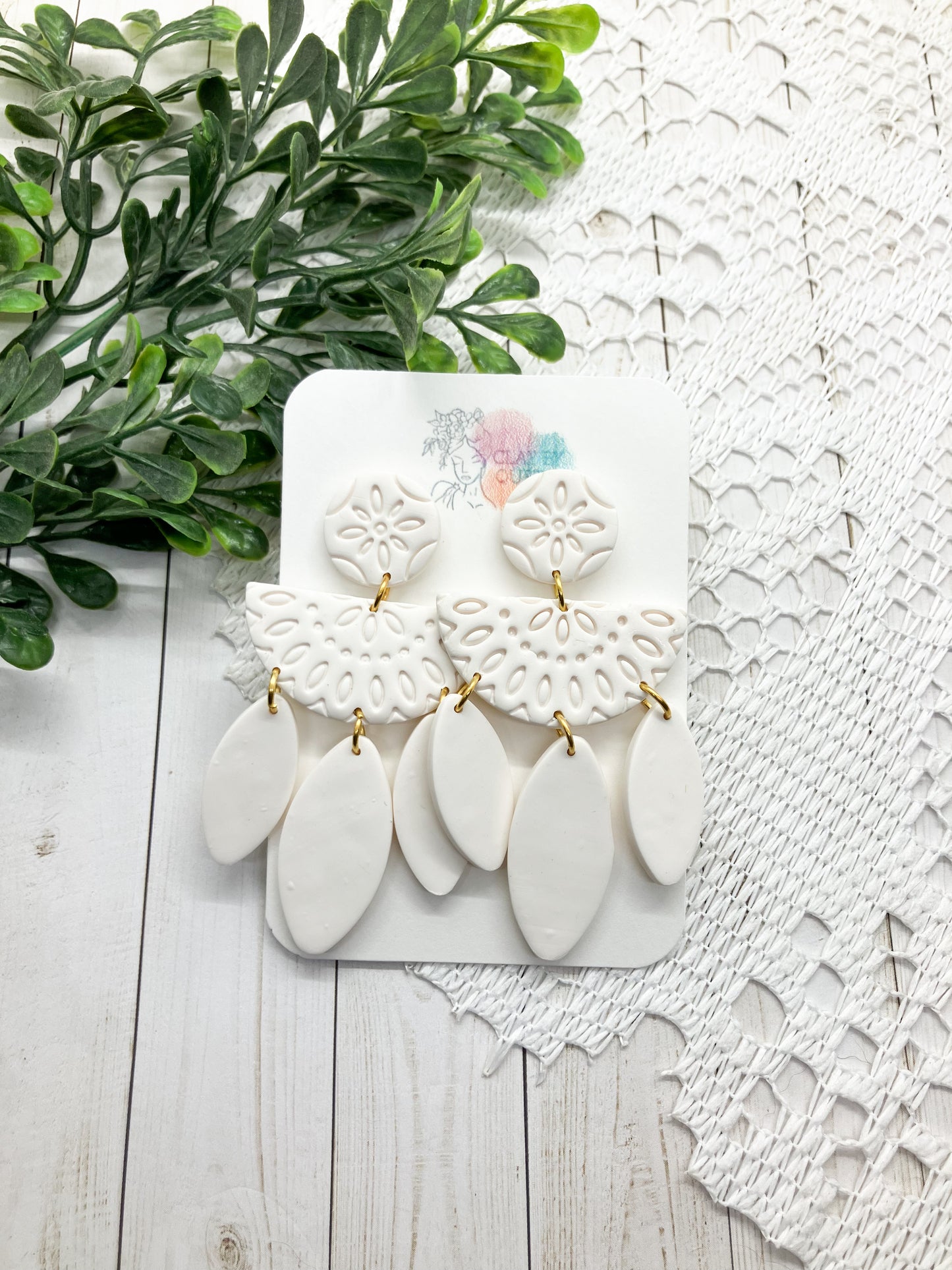 Embossed Dangle Earrings