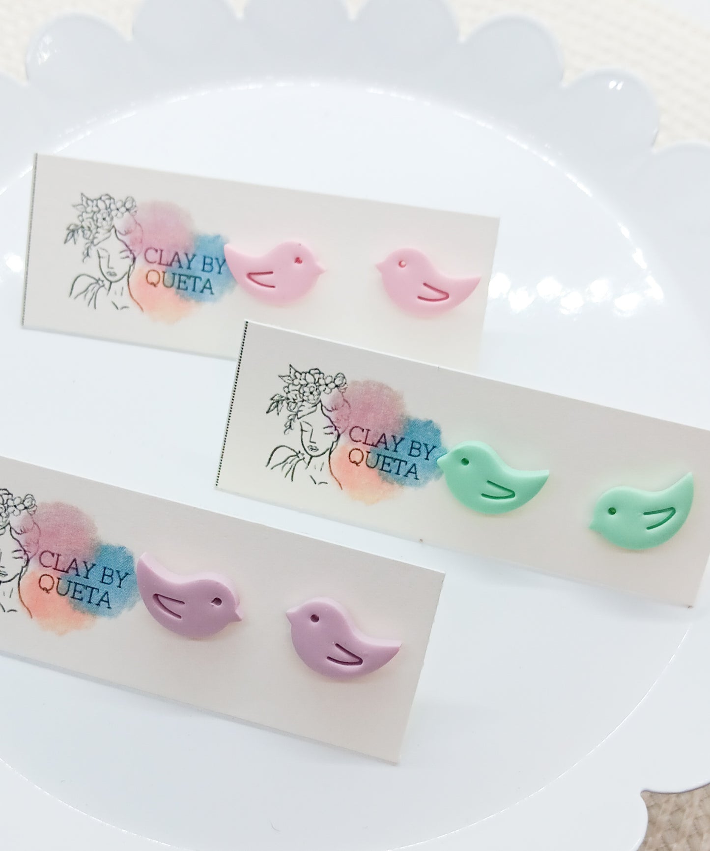 Love Bird Studs (Multiple Colors)