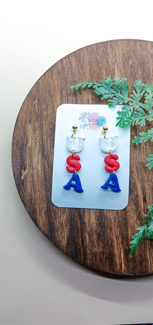 Starry USA Letter Dangle