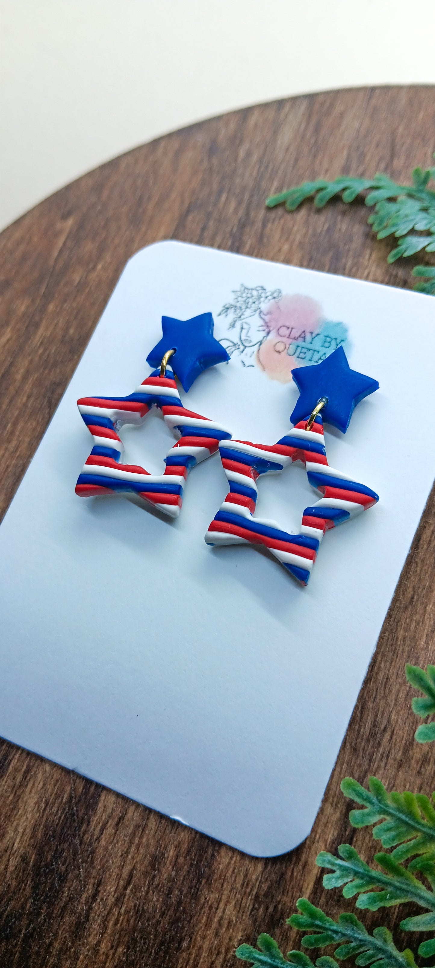 Star Stripes Dangle Earrings