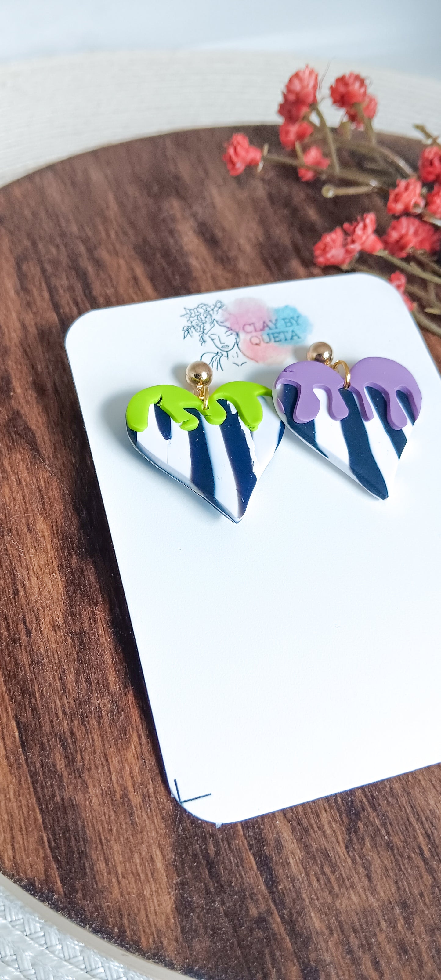 BeetleJuice Heart Earrings and Stud Collection