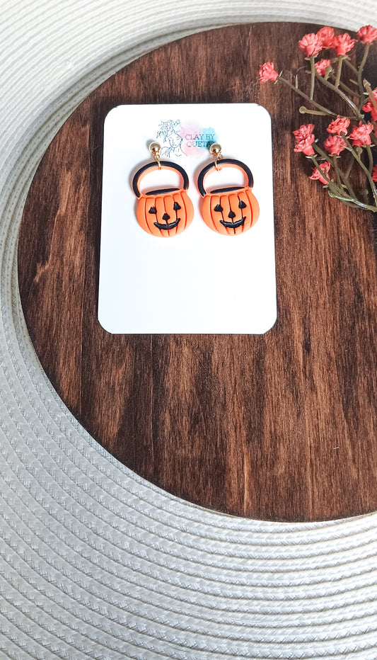 Halloween Candy Basket Earrings