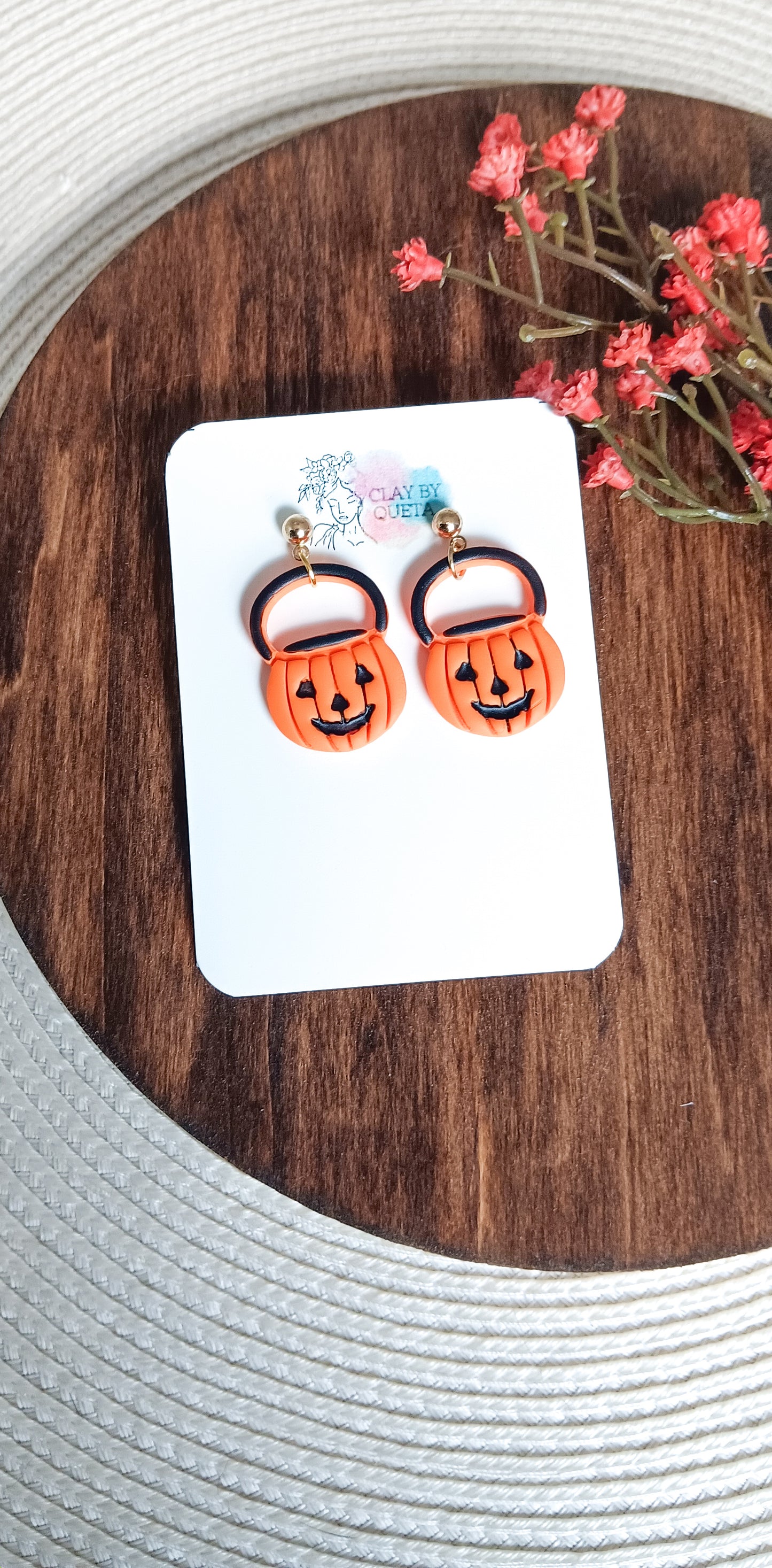 Halloween Candy Basket Earrings