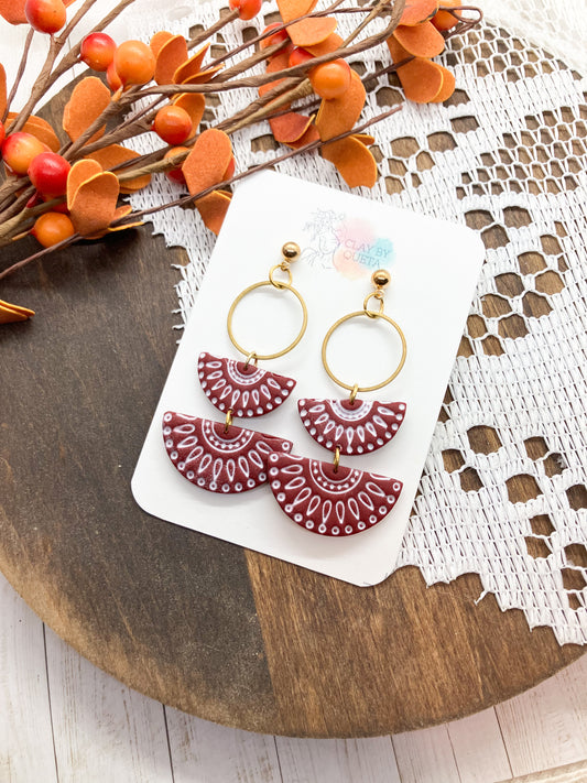 Embossed Dangle Earrings