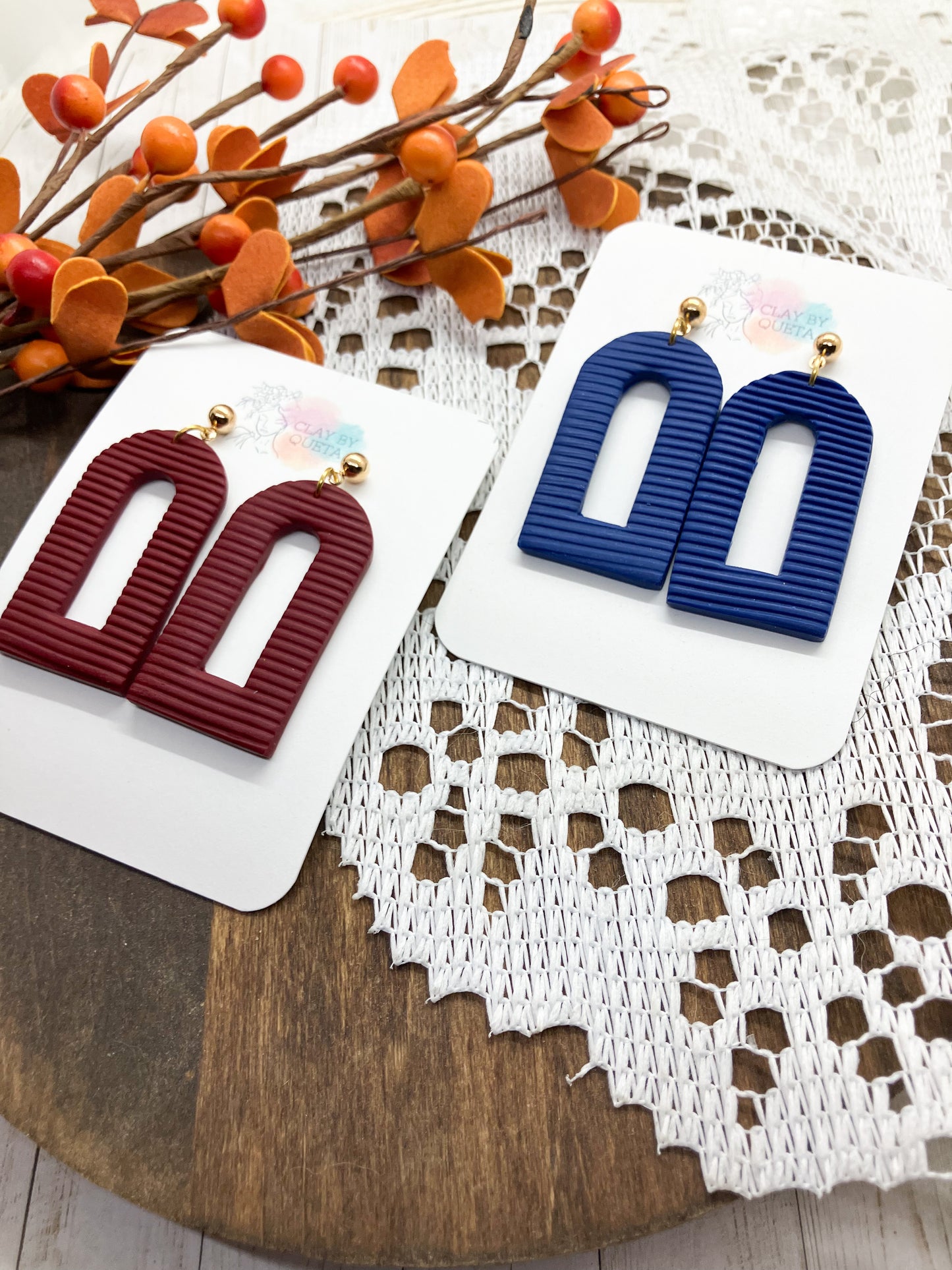 Embossed Window Earrings