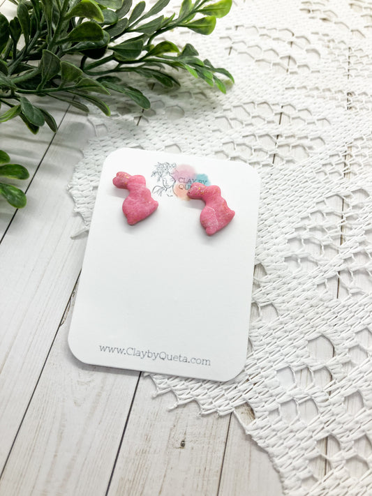 Pink/Gold Translucent Stud
