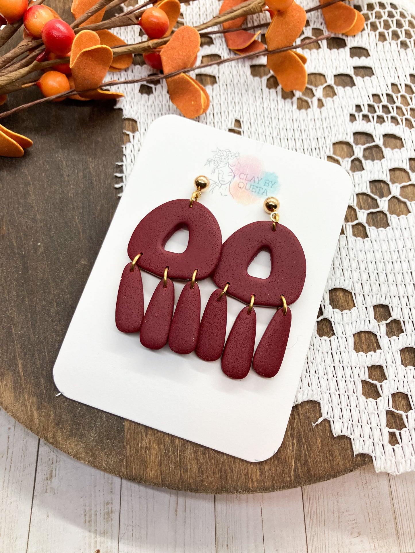 Crimson Dangle Earrings