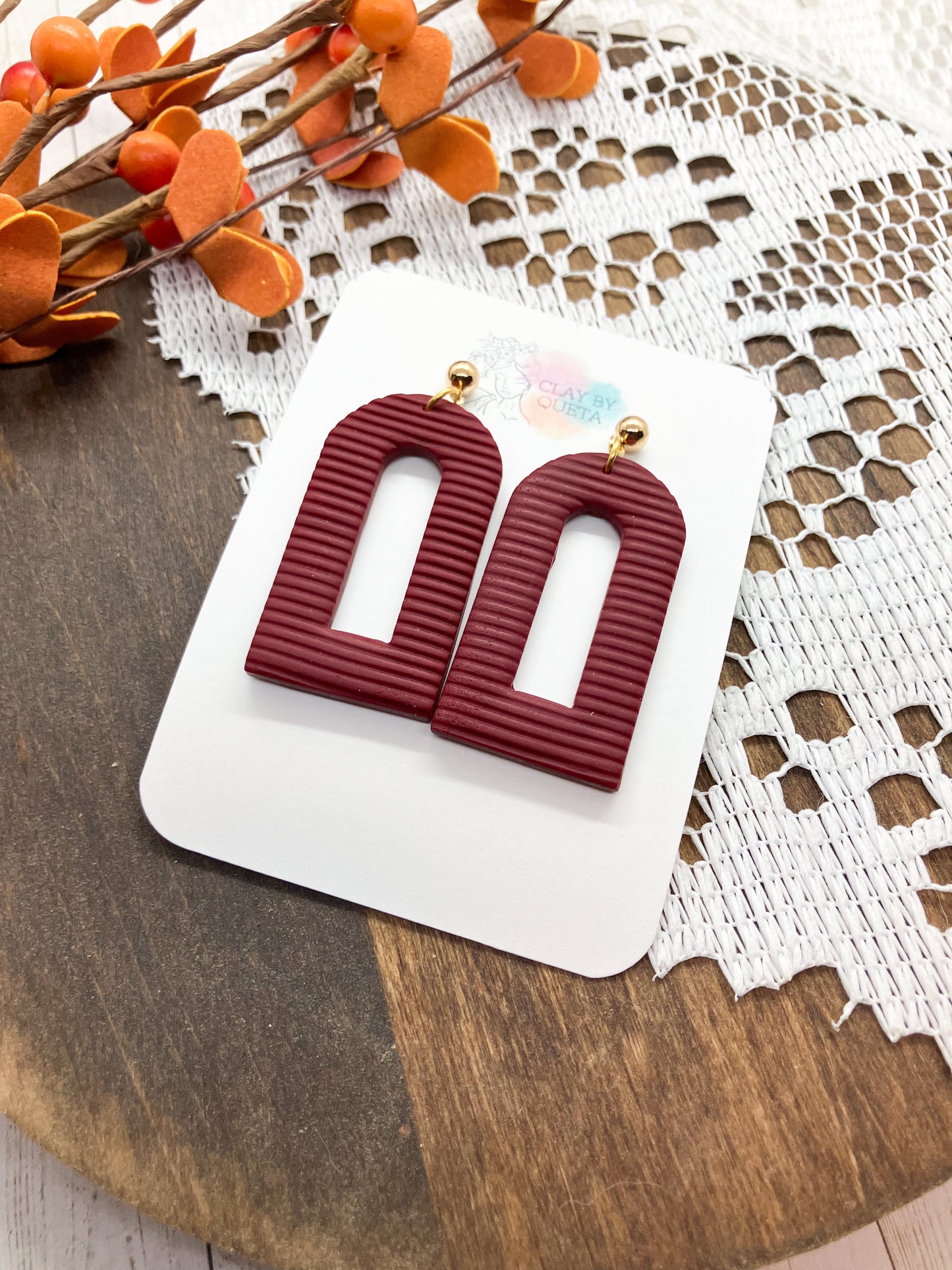 Embossed Window Earrings