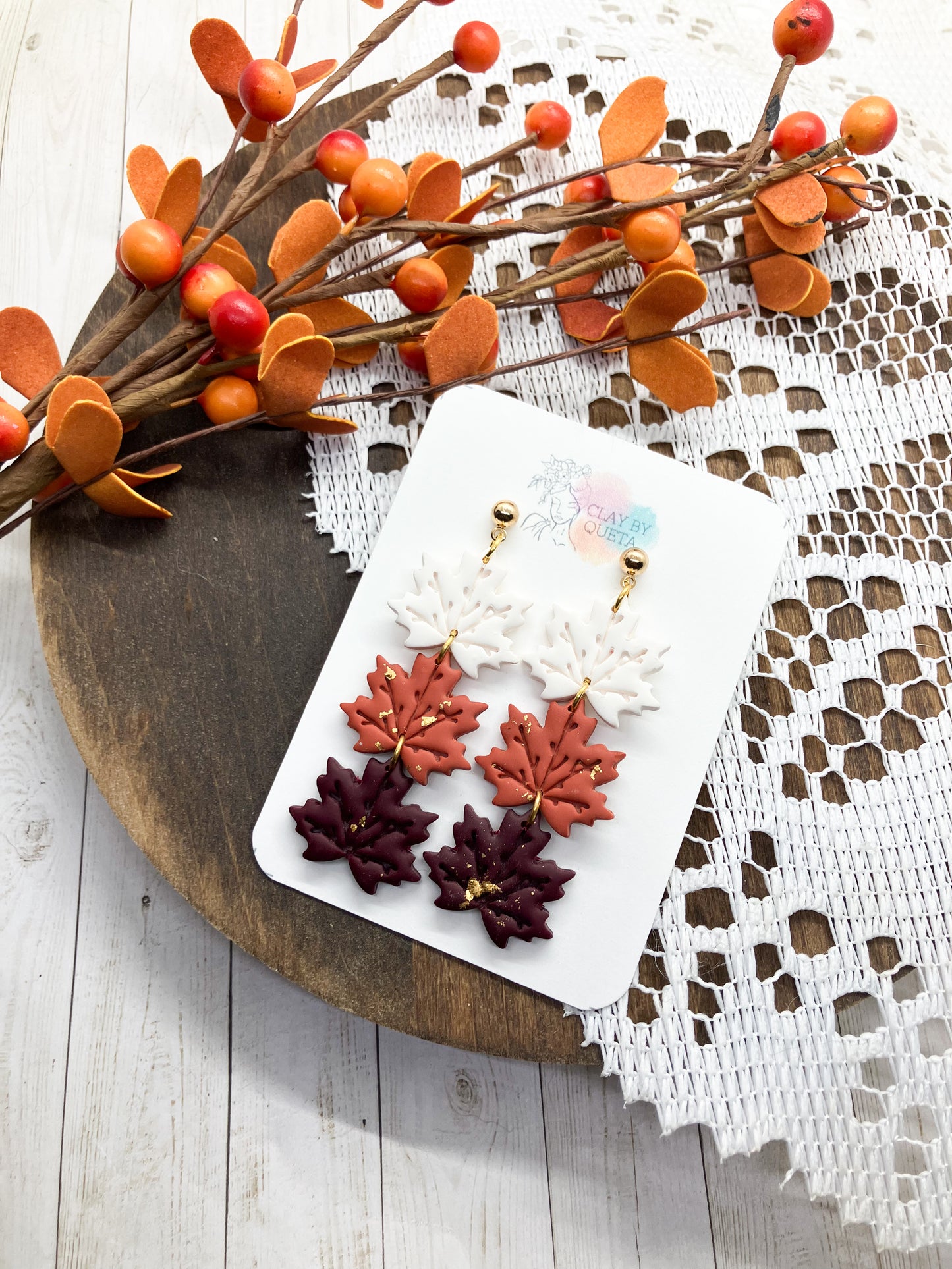 3 Tiered Leaf Dangle Earring