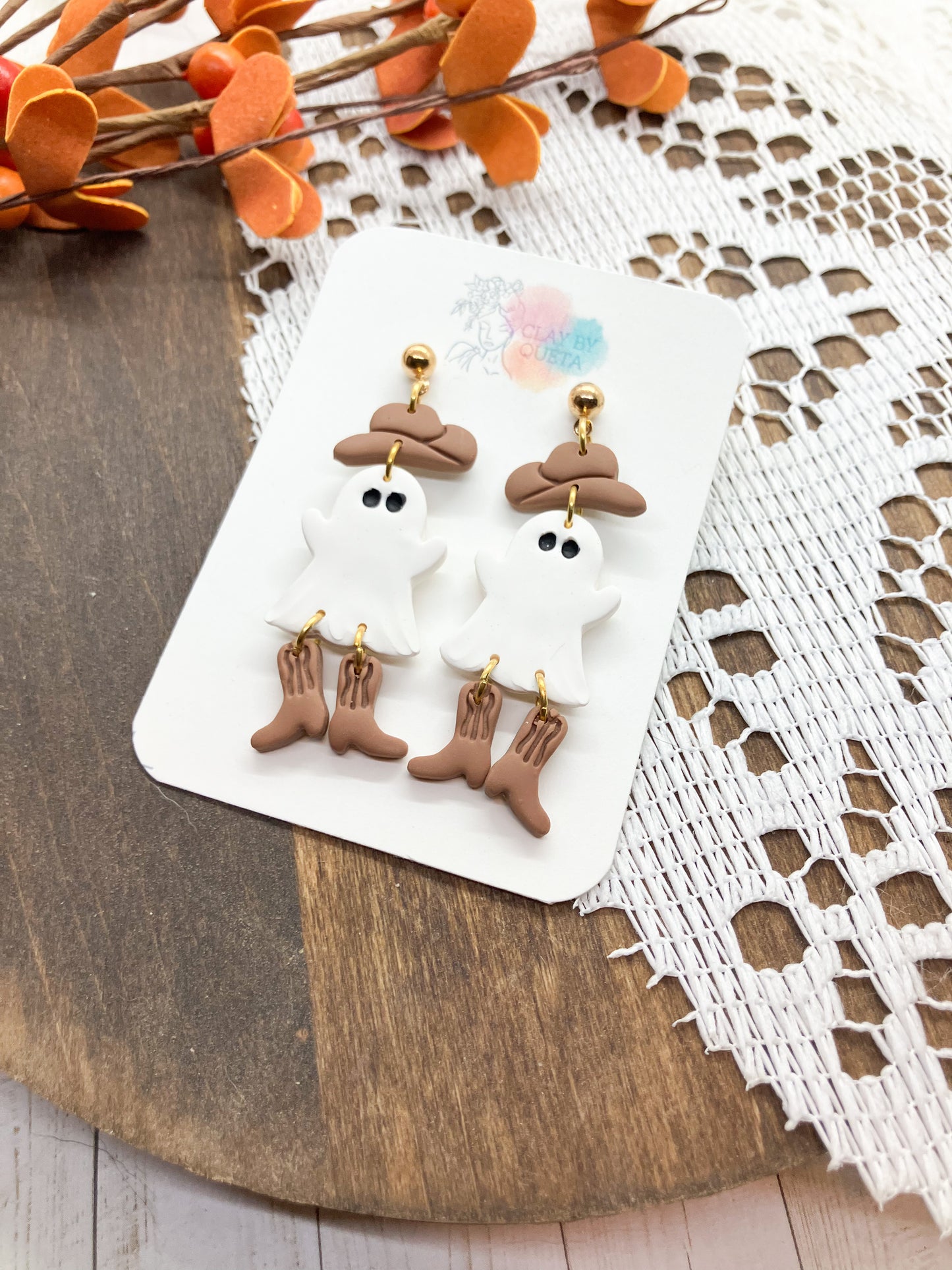 Cowboy Ghost Earrings