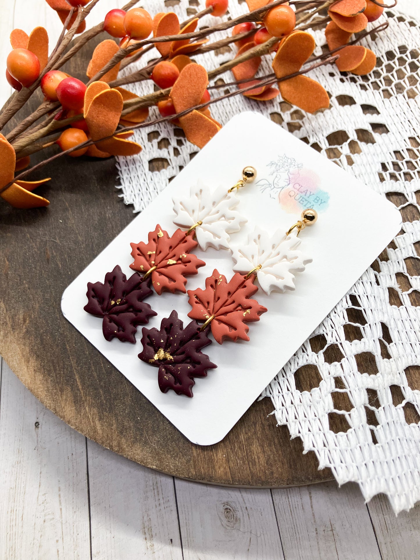 3 Tiered Leaf Dangle Earring