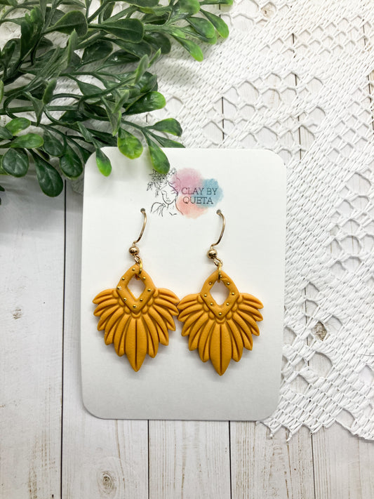 Beaded Feather Earrings