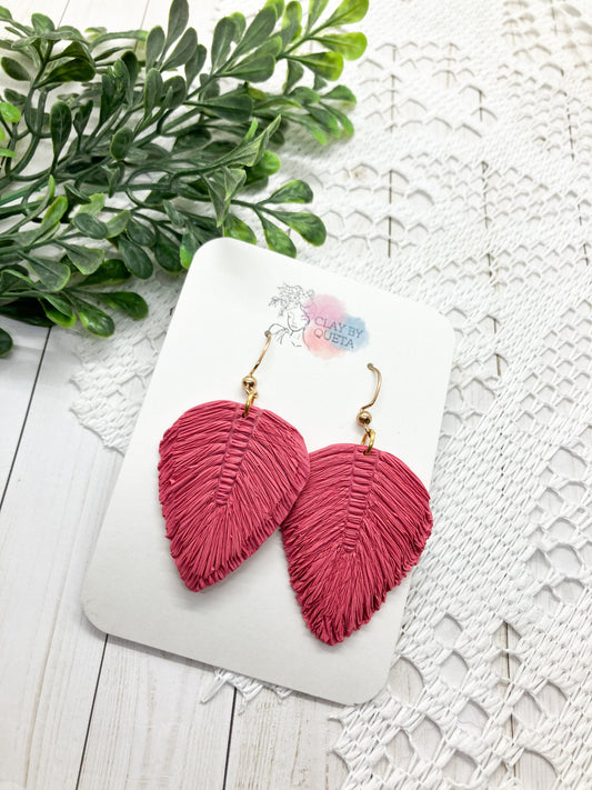 Textured Feather Earrings