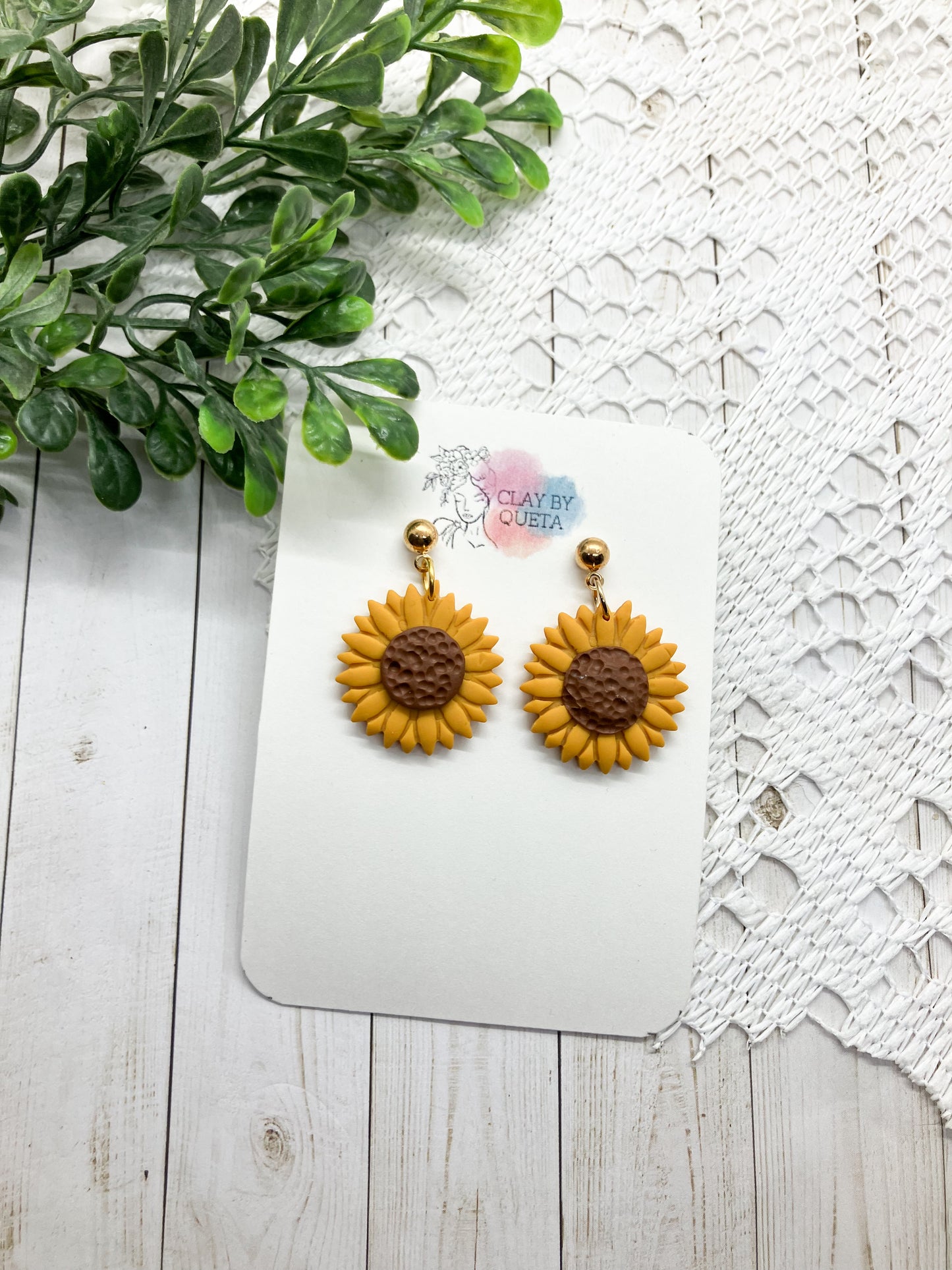 Single Sunflower Earrings