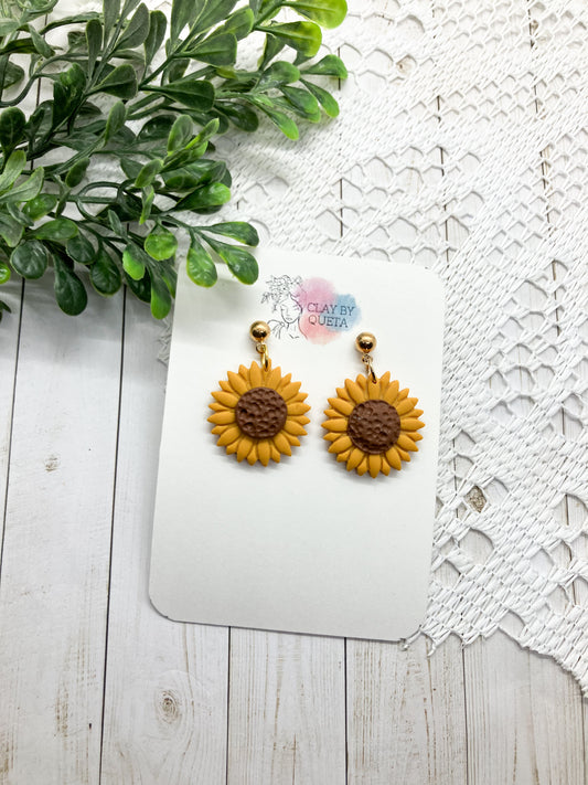Single Sunflower Earrings