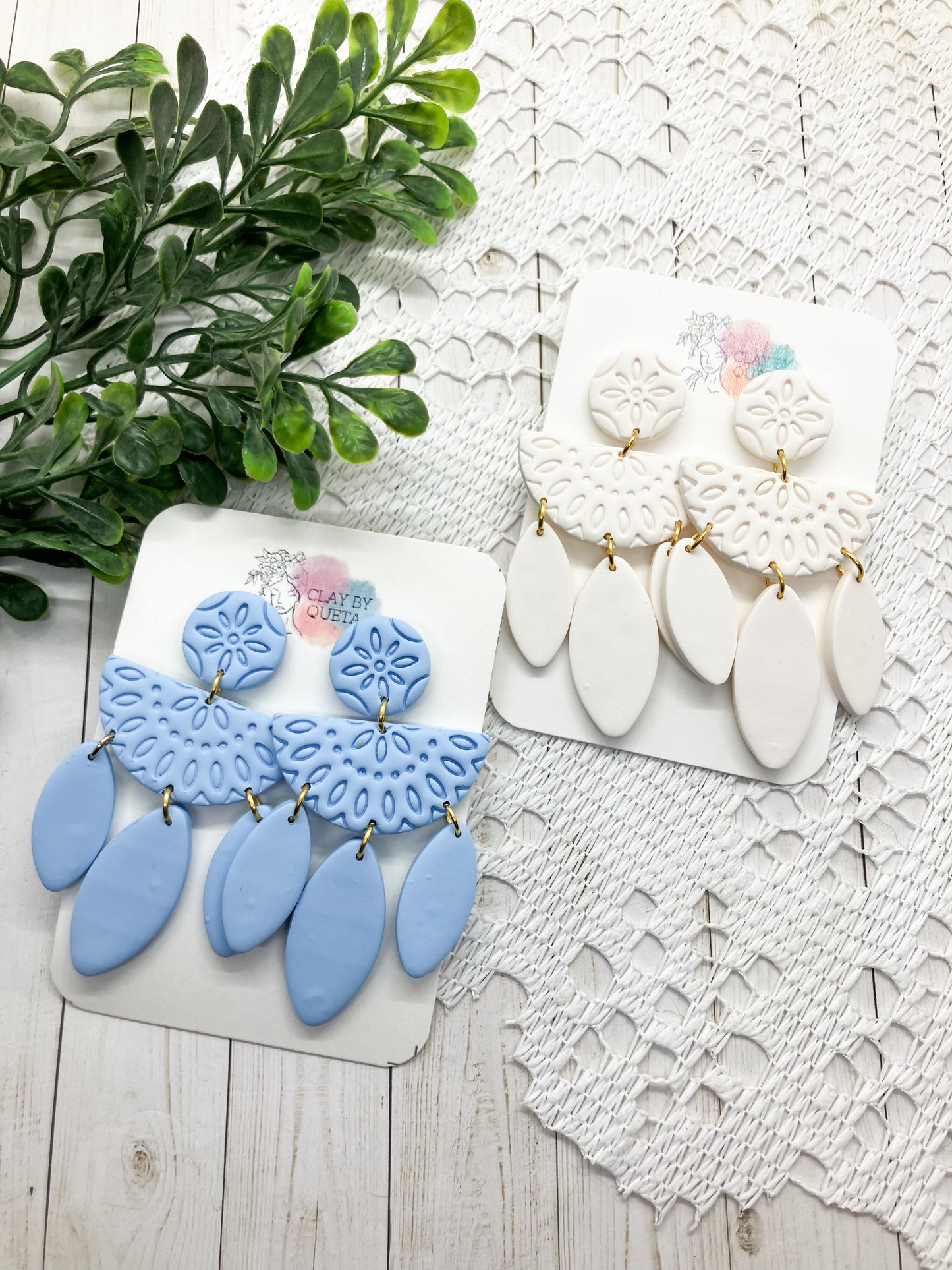 Embossed Dangle Earrings