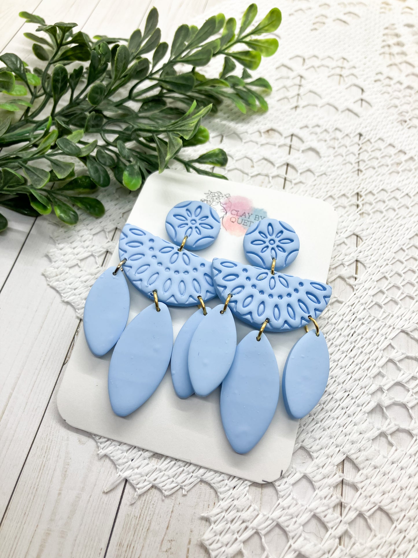 Embossed Dangle Earrings