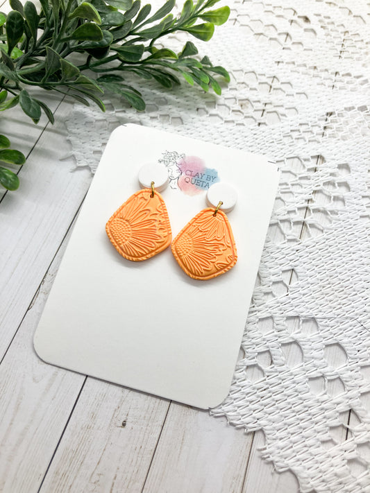 Sunflower Dew Drop Earrings (Multiple Colors)
