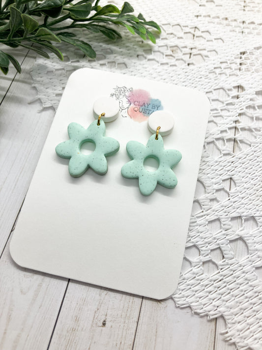 Mint Floral with Stud